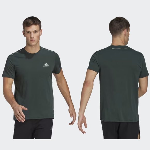 Adidas X-CITY Running Tee in Green Men's S - Picture 1 of 8